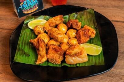 Chicharrón con Papa criolla